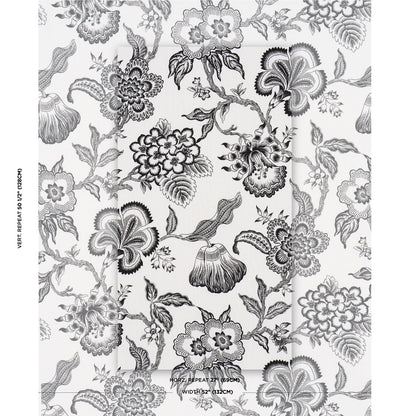 SCHUMACHER  CELERIE KEMBLE HOTHOUSE FLOWERS SILHOUETTE PRINTS PRINTS BLACK , WHITE   - 181482