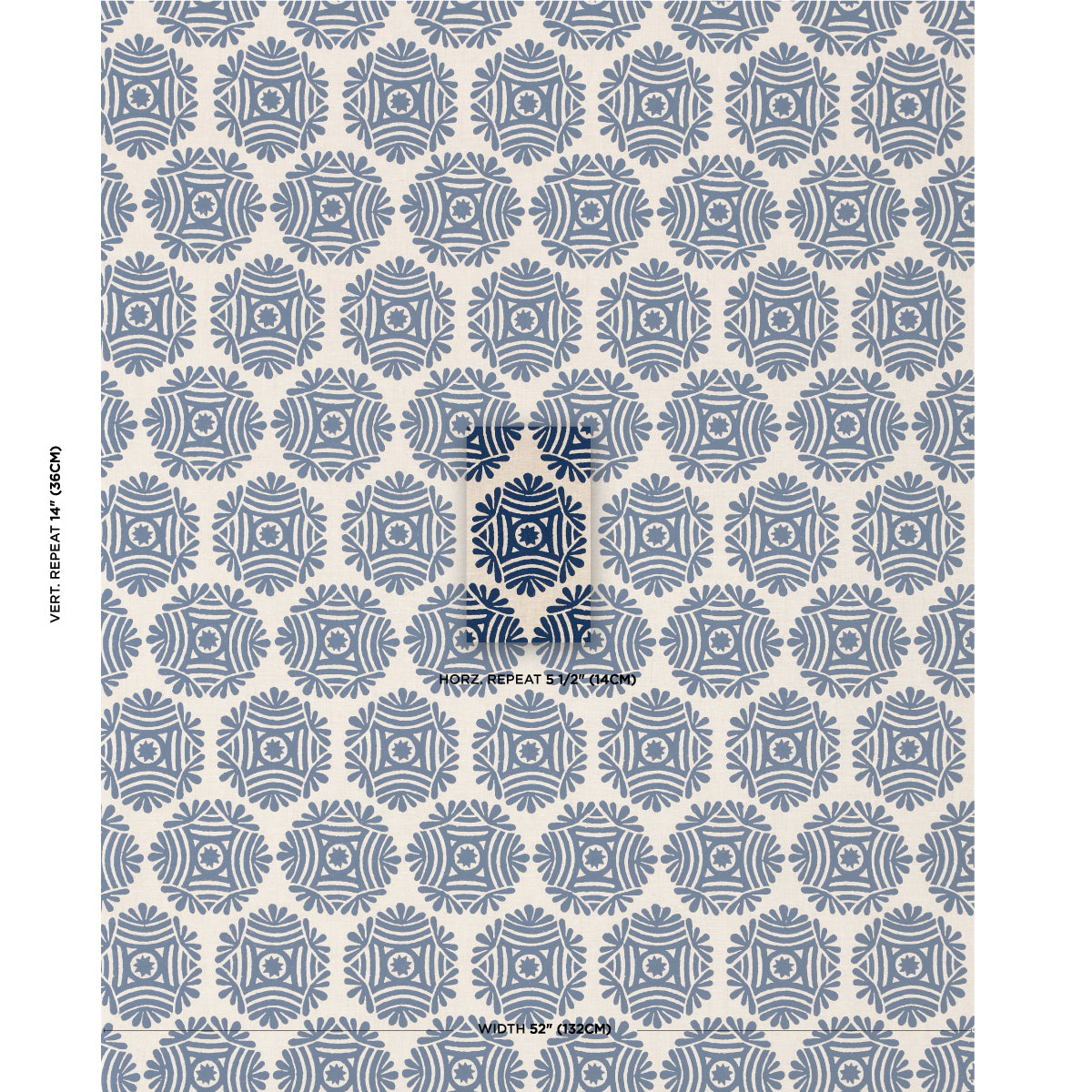 Blue geometric starburst tile pattern repeating on white surface, Moroccan-inspired tessellated design.