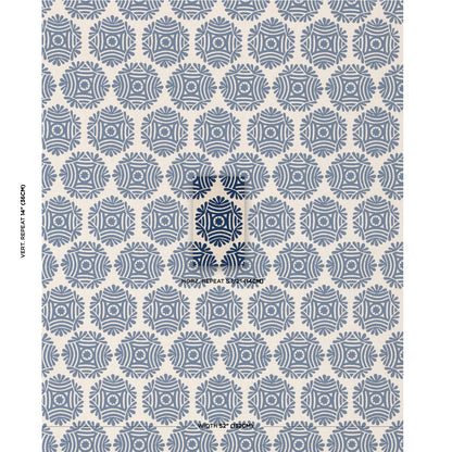 Blue geometric starburst tile pattern repeating on white surface, Moroccan-inspired tessellated design.