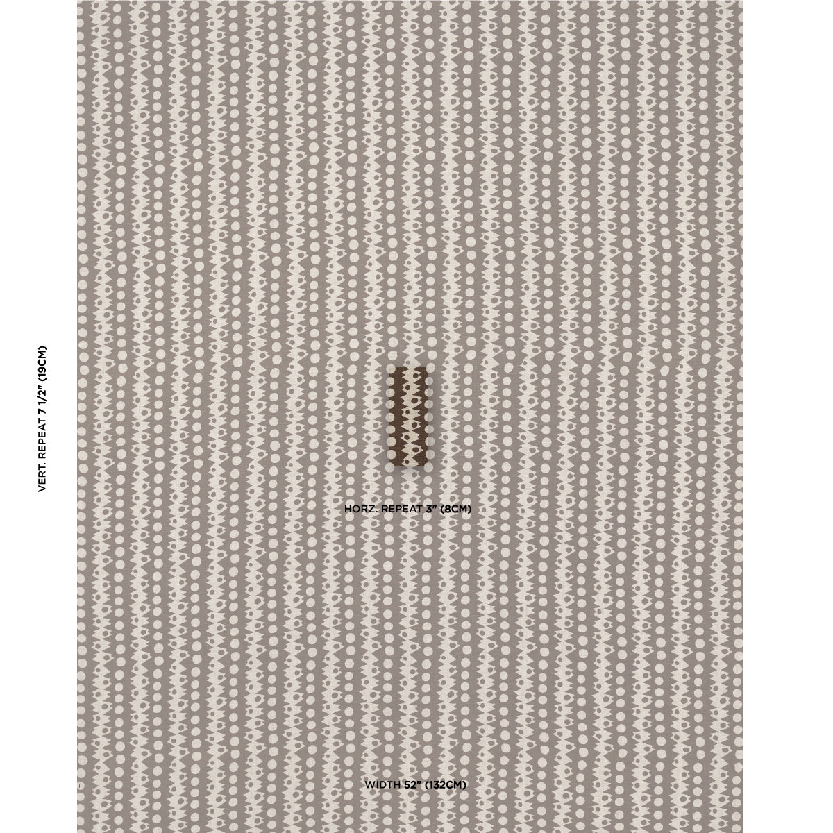 SCHUMACHER  DRUSUS TABOR TRICKLEDOWN PRINTS PRINTS BROWN ON NATURAL   - 181553