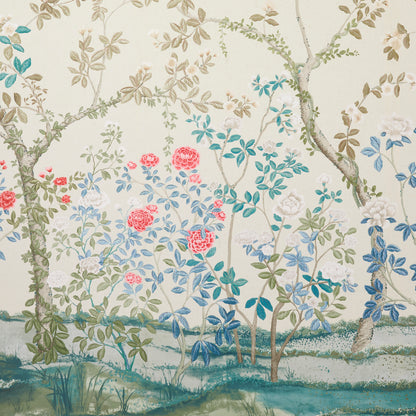 SCHUMACHER FABRIC  PANELS MADAME DE POMPADOUR PANEL   ALABASTER   - 181570