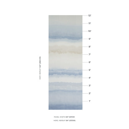 SCHUMACHER  EARTH AND SKY ORISSA PANEL PRINTS PRINTS BLUE , NATURAL   - 181580