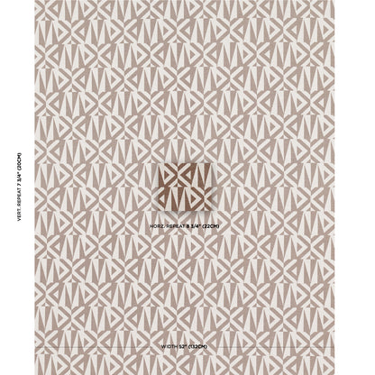 Geometric beige-taupe wallpaper with a repeating triangle tile pattern; modern, bold wall decor.