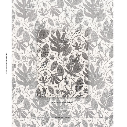 SCHUMACHER FABRIC  MARIAN MCEVOY POLKA DOT JUNGLE   BLACK & CREAM   - 181653