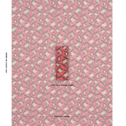 SCHUMACHER  MARIAN MCEVOY THISTLE VINE PRINTS PRINTS RED , GOLD   - 181680