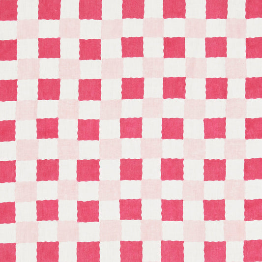 SCHUMACHER  MOLLY MAHON CHEQUER HAND BLOCK PRINT PRINTS PRINTS PINKS   - 181790
