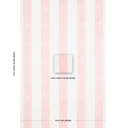 SCHUMACHER FABRIC  MOLLY MAHON WIDE HAND BLOCK STRIPE   PINK   - 181811