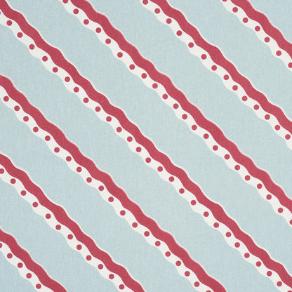 SCHUMACHER  DOMINO EFFECT ROUSSEAU STRIPE   Rouge & Sky   - 181911