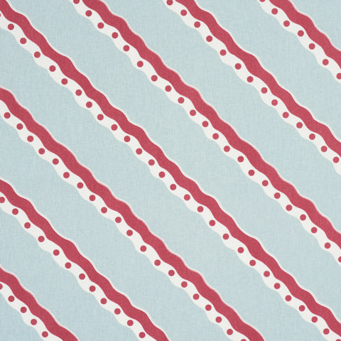 SCHUMACHER  DOMINO EFFECT ROUSSEAU STRIPE   Rouge & Sky   - 181911