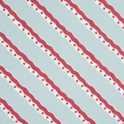 SCHUMACHER  DOMINO EFFECT ROUSSEAU STRIPE   Rouge & Sky   - 181911