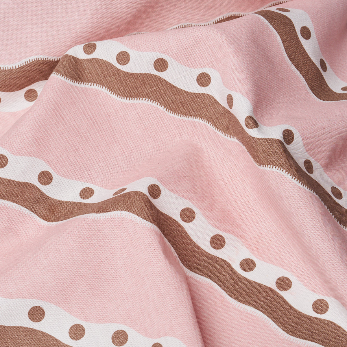 SCHUMACHER  DOMINO EFFECT ROUSSEAU STRIPE   Cocoa & Blush   - 181912