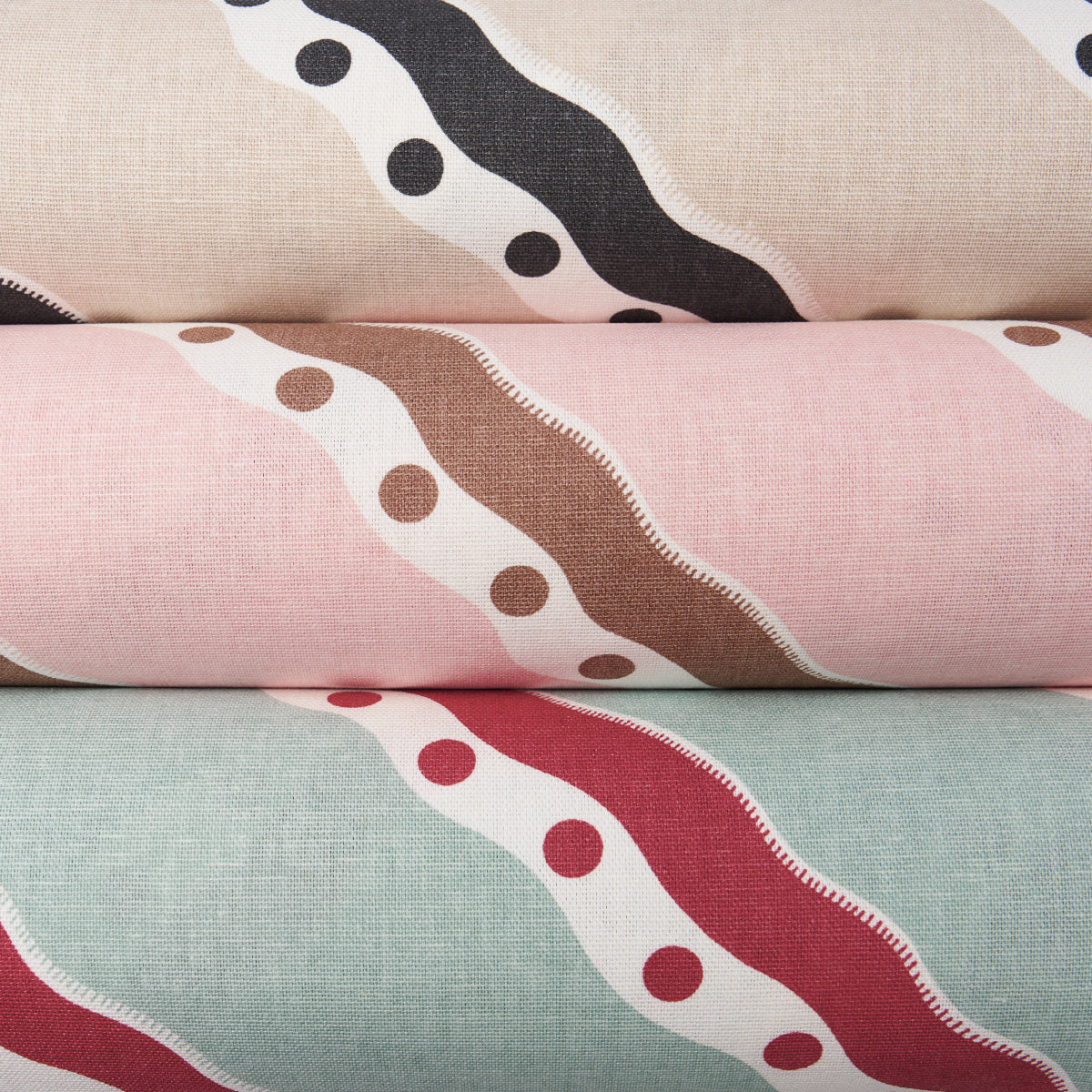 SCHUMACHER  DOMINO EFFECT ROUSSEAU STRIPE   Cocoa & Blush   - 181912