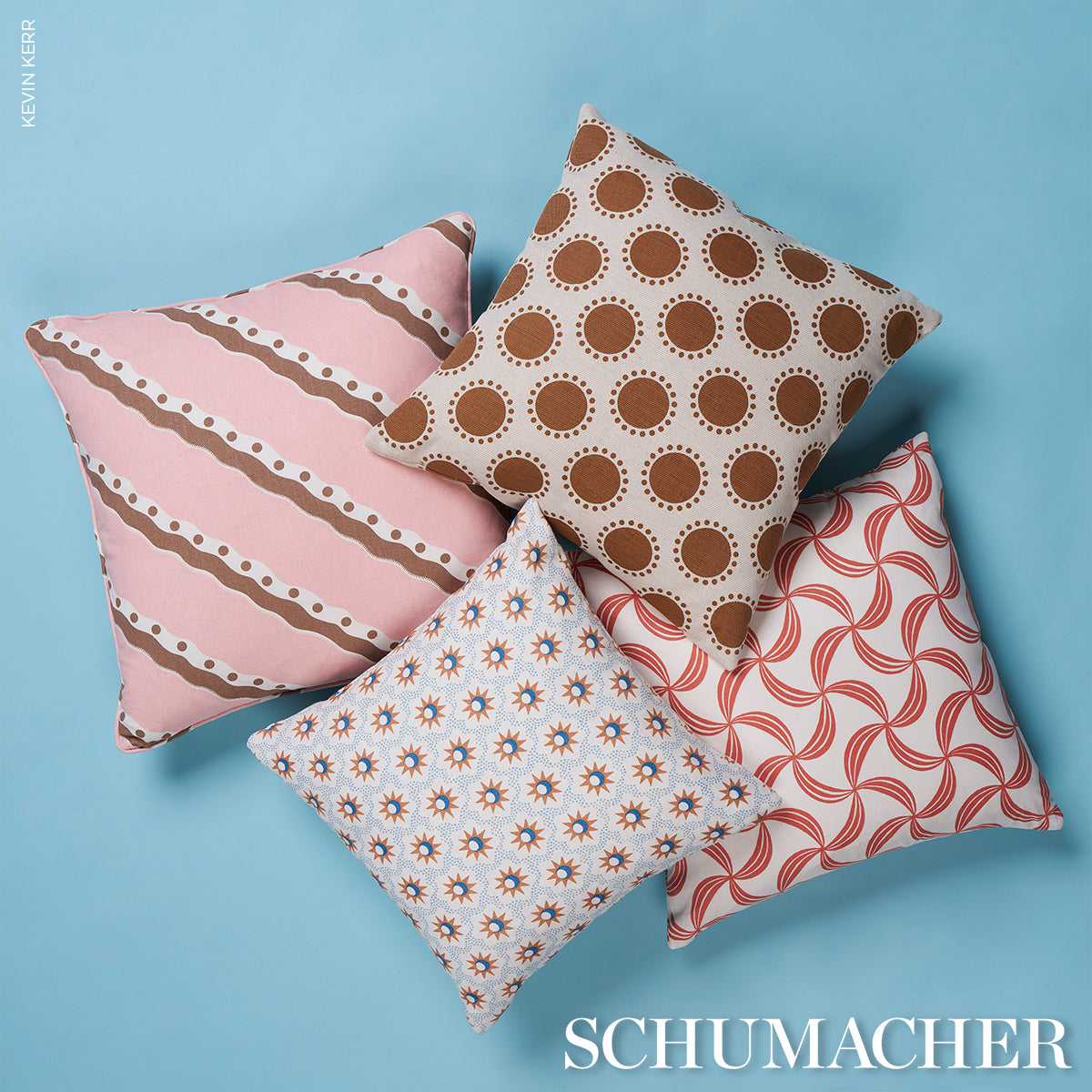 SCHUMACHER  DOMINO EFFECT ROUSSEAU STRIPE   Cocoa & Blush   - 181912