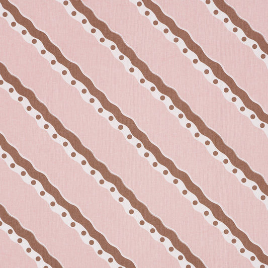 SCHUMACHER  DOMINO EFFECT ROUSSEAU STRIPE   Cocoa & Blush   - 181912