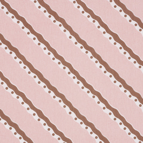 SCHUMACHER  DOMINO EFFECT ROUSSEAU STRIPE   Cocoa & Blush   - 181912