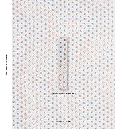 SCHUMACHER FABRIC  DOMINO EFFECT LUCIE   CLAY & BLUE   - 181942