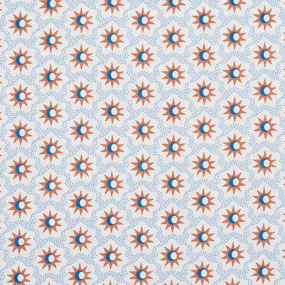 SCHUMACHER FABRIC  DOMINO EFFECT LUCIE   CLAY & BLUE   - 181942