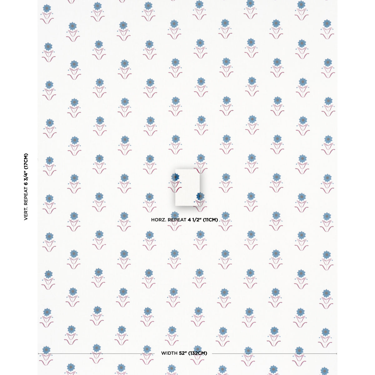 SCHUMACHER  PEG NORRISS FORGET ME NOTS PRINTS PRINTS BLUE , PLUM   - 181982