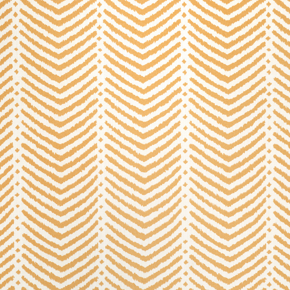Golden chevron zigzag pattern on cream background; repeating V-shaped motifs across the print.