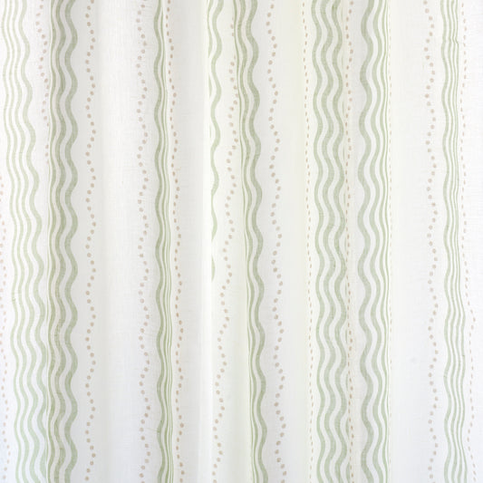 SCHUMACHER  RITA KONIG MARGOT LINEN SHEER PRINTS PRINTS GREEN   - 182010