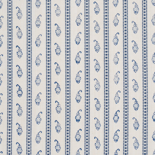 SCHUMACHER  RITA KONIG EDDIE WOVEN HAND BLOCK PRINT PRINTS PRINTS BLUE   - 182020