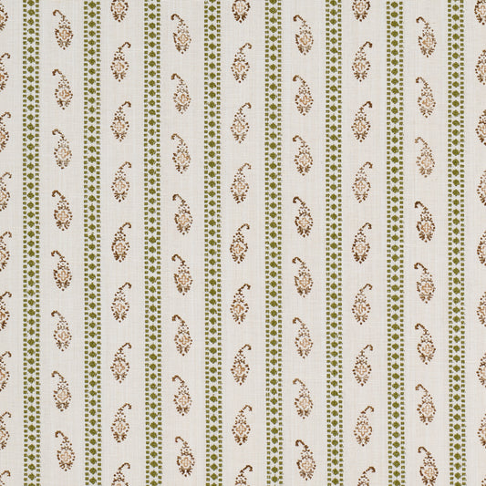 SCHUMACHER  RITA KONIG EDDIE WOVEN HAND BLOCK PRINT PRINTS PRINTS GREEN   - 182021