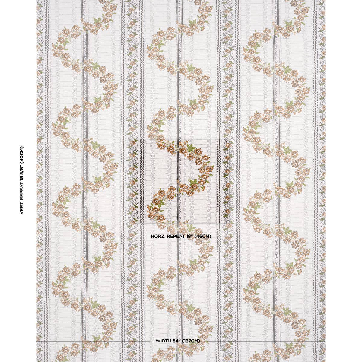 SCHUMACHER FABRIC  RITA KONIG SERENA GARLAND   OCHRE   - 182071