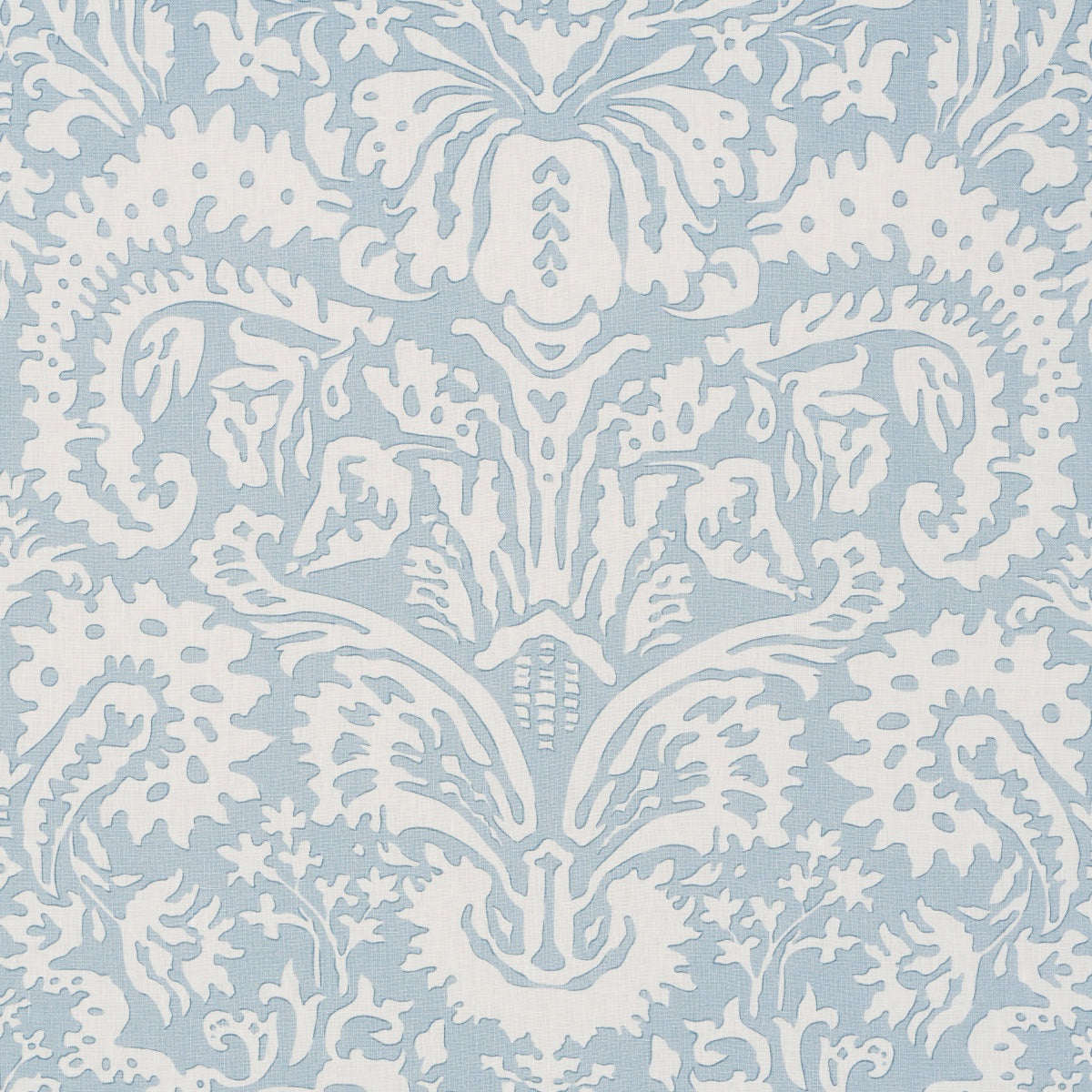 SCHUMACHER  VEERE GRENNEY SUFFOLK DAMASK PRINTS PRINTS BLUE   - 182121
