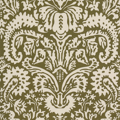 SCHUMACHER  VEERE GRENNEY SUFFOLK DAMASK   Olive   - 182122