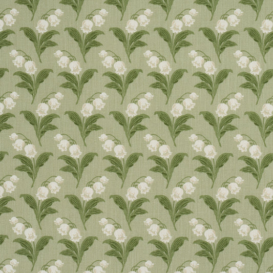 SCHUMACHER  CRAFT REVIVAL LILY OF THE VALLEY INDOOR/OUTDOOR PRINTS PRINTS MOSS   - 182140