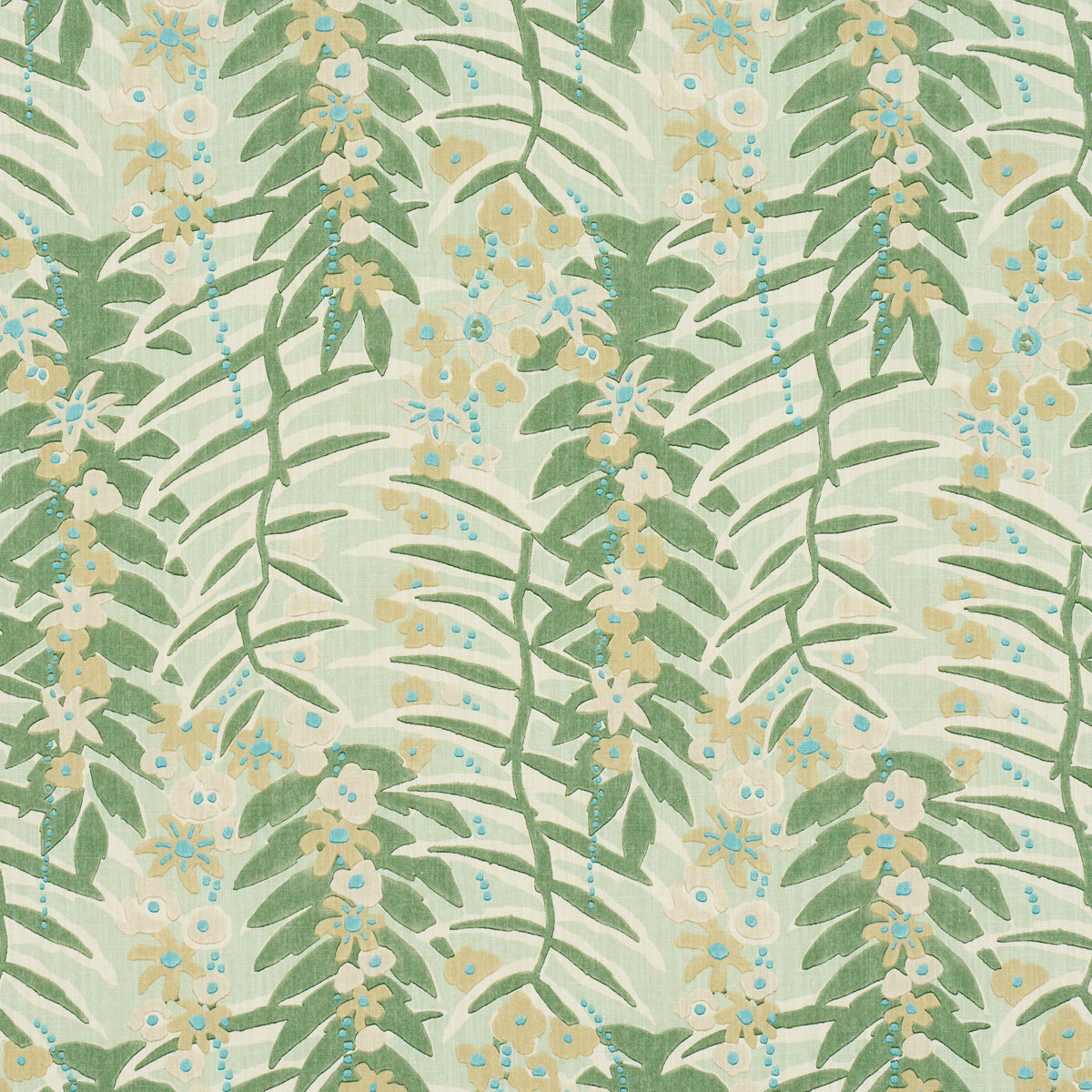 SCHUMACHER  CRAFT REVIVAL ASHBEE BOTANICAL PRINTS PRINTS AQUA   - 182152