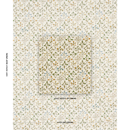 SCHUMACHER FABRIC  CRAFT REVIVAL FRANCES FLORAL INDOOR/OUTDOOR   DOCUMENT   - 182161