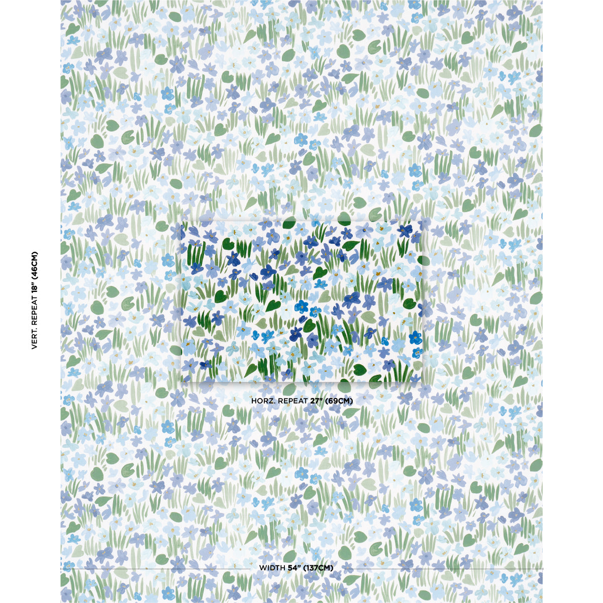 SCHUMACHER  STUDIO BON SWEET VIOLETTE INDOOR/OUTDOOR PRINTS PRINTS BLUE   - 182200