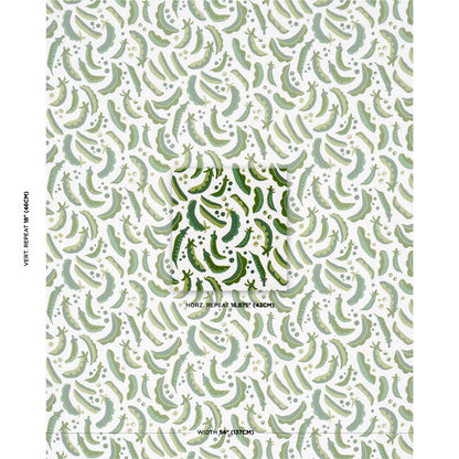 SCHUMACHER  STUDIO BON SUGAR ANN INDOOR/OUTDOOR PRINTS PRINTS GREEN   - 182210