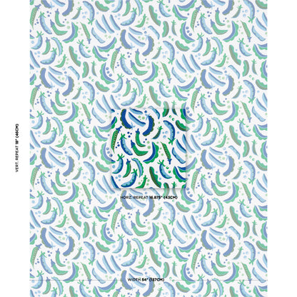 SCHUMACHER  STUDIO BON SUGAR ANN INDOOR/OUTDOOR PRINTS PRINTS FRENCH BLUE   - 182211