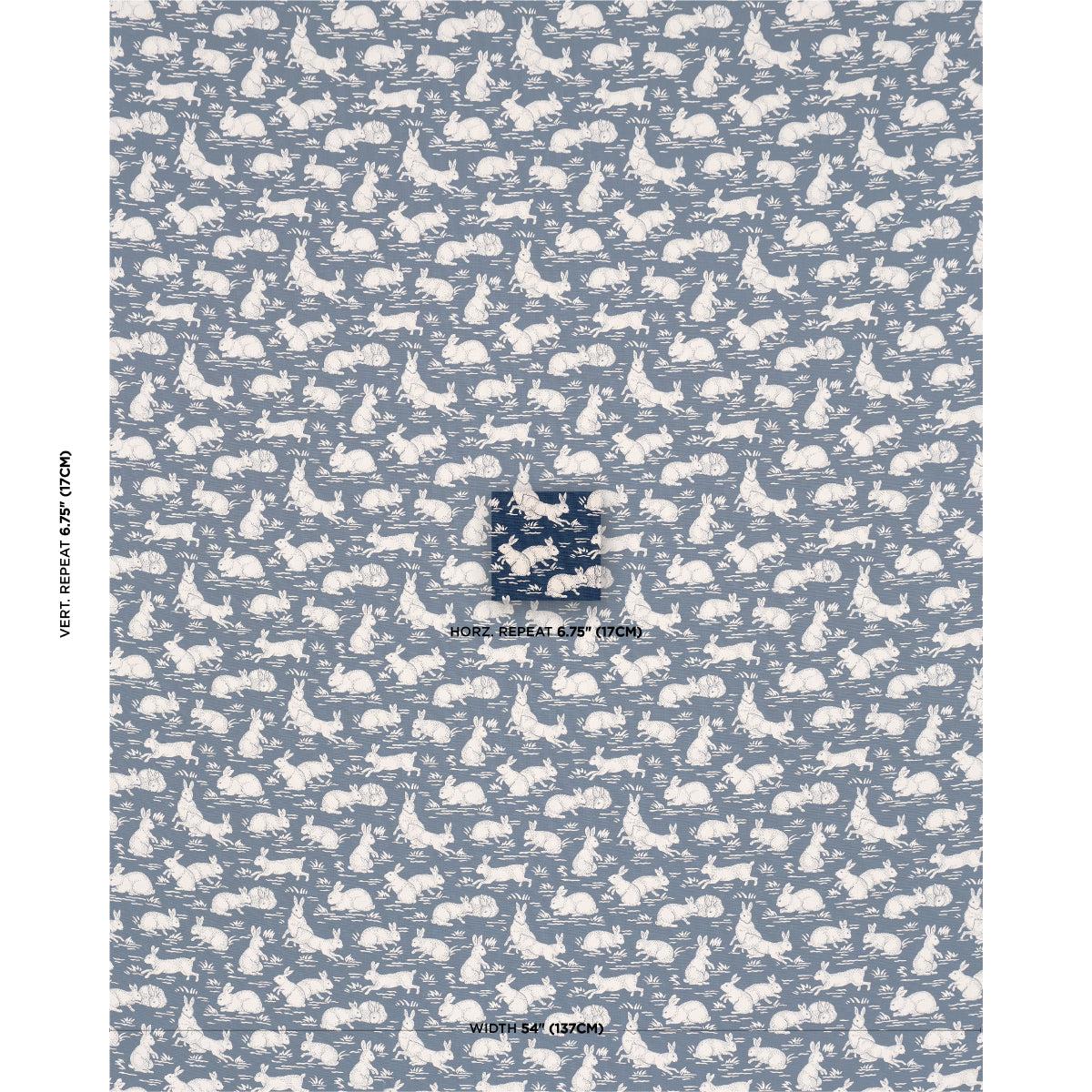 SCHUMACHER  A COUNTRY LIFE COTTONTAILS PRINTS PRINTS INDIGO   - 182242