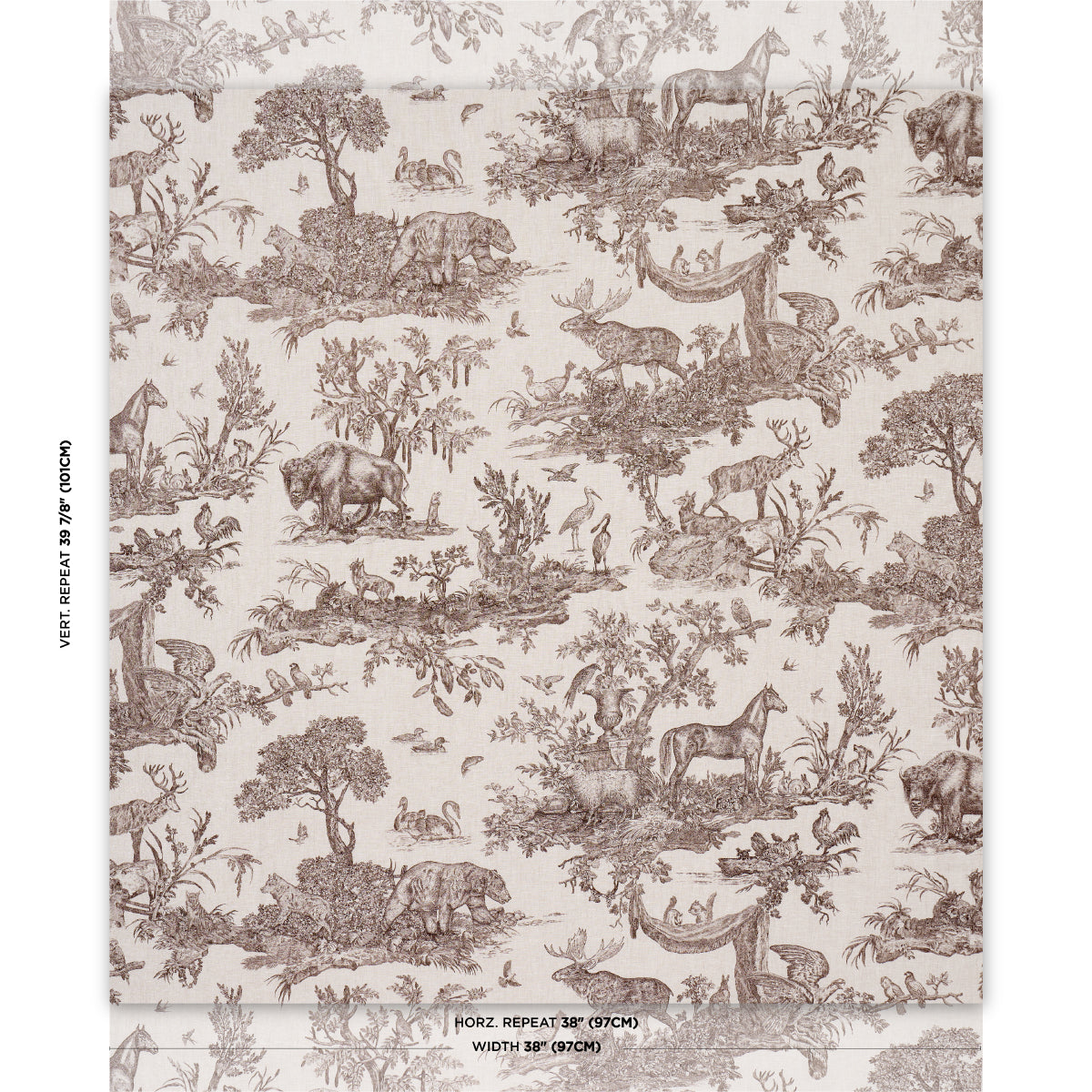 SCHUMACHER  A COUNTRY LIFE WESTERN TOILE PRINTS PRINTS SEPIA   - 182271