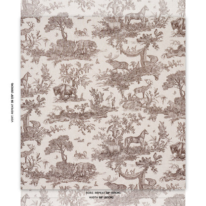 SCHUMACHER  A COUNTRY LIFE WESTERN TOILE PRINTS PRINTS SEPIA   - 182271