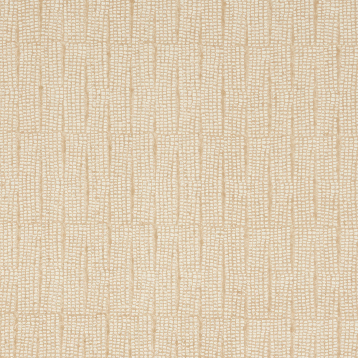 Beige woven fabric & subtle vertical rectangular dotted pattern; soft upholstery texture.