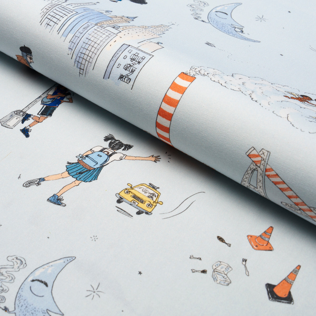 SCHUMACHER  THE NEW YORKER JOANA AVILLEZ'S STREET SCENES   Multicolor On Sky Blue   - 182330