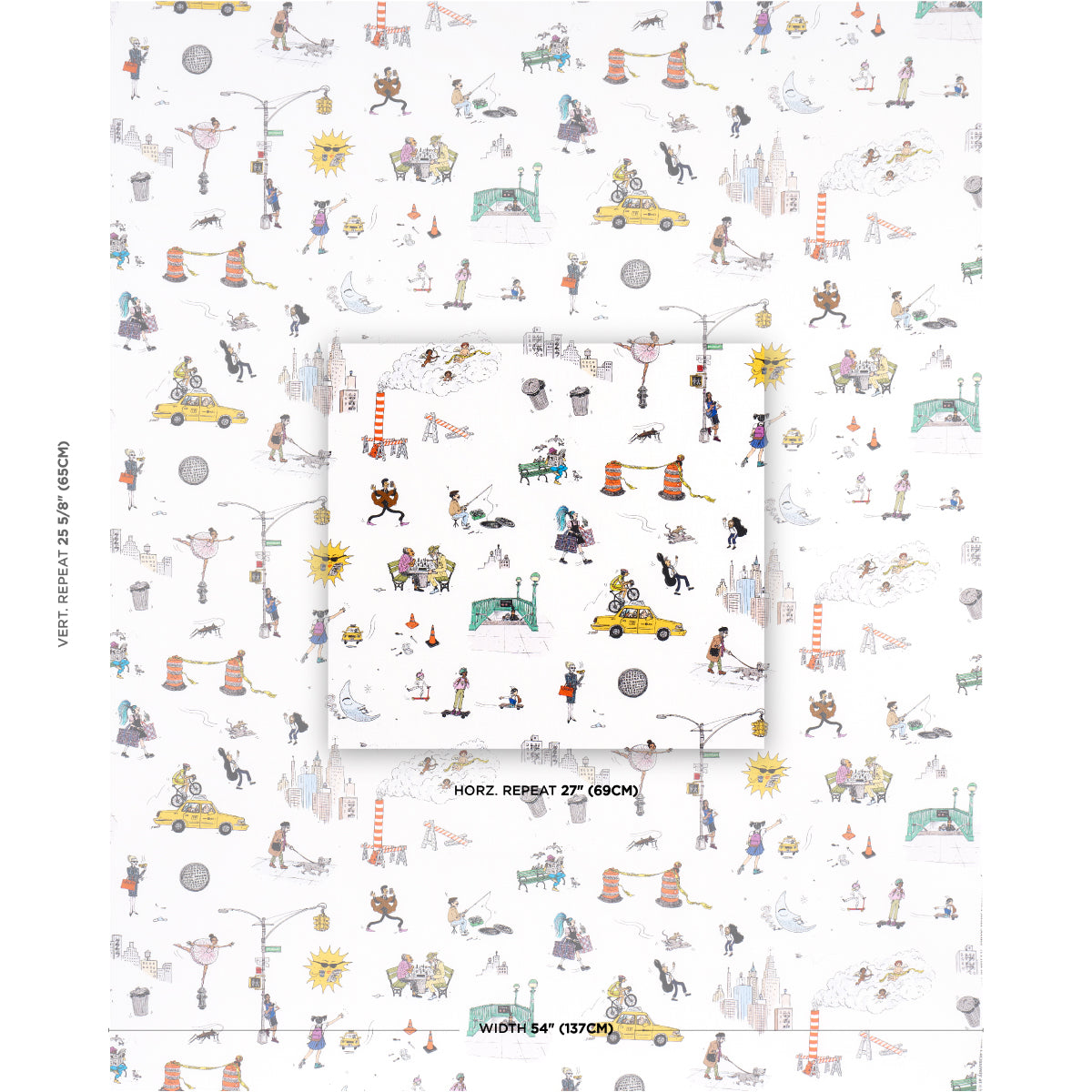 SCHUMACHER  THE NEW YORKER JOANA AVILLEZ'S STREET SCENES   Multicolor On White   - 182332