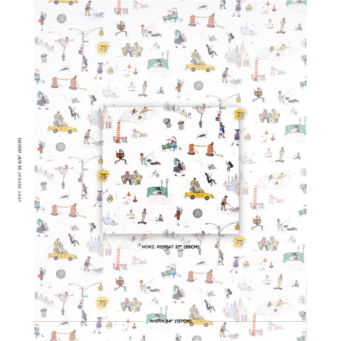 SCHUMACHER  THE NEW YORKER JOANA AVILLEZ'S STREET SCENES   Multicolor On White   - 182332