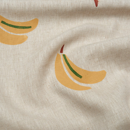 SCHUMACHER  CAROLINE Z HURLEY BANANA STAND HAND BLOCK PRINT   Ochre And Green On Natural   - 182370