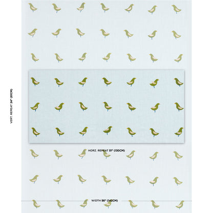 SCHUMACHER  CAROLINE Z HURLEY BIRDS HAND BLOCK PRINT PRINTS PRINTS GREEN ON SKY   - 182381