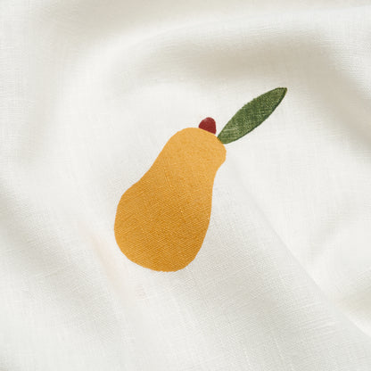 SCHUMACHER  CAROLINE Z HURLEY PEARS HAND BLOCK PRINT   Green And Ochre On White   - 182390