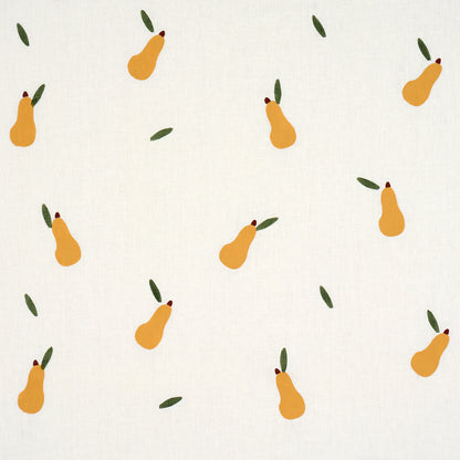 SCHUMACHER  CAROLINE Z HURLEY PEARS HAND BLOCK PRINT   Green And Ochre On White   - 182390