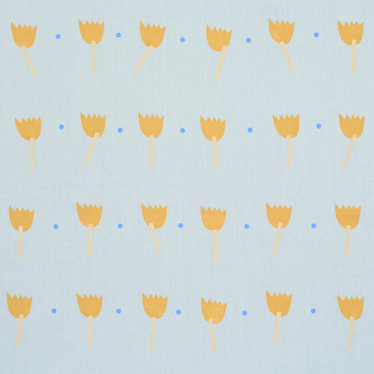 SCHUMACHER  CAROLINE Z HURLEY TULIP PLAY HAND BLOCK PRINT   Ochre On Sky   - 182400