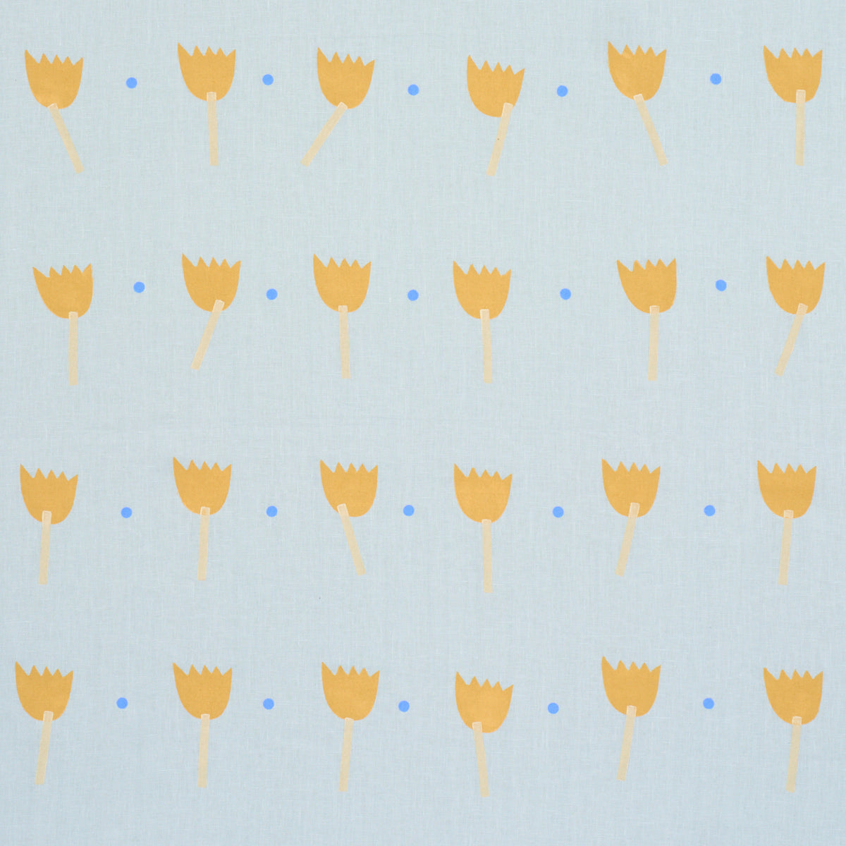 SCHUMACHER  CAROLINE Z HURLEY TULIP PLAY HAND BLOCK PRINT   Ochre On Sky   - 182400