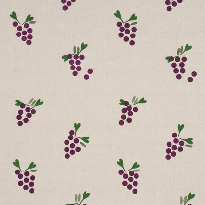 SCHUMACHER  CAROLINE Z HURLEY GRAPES HAND BLOCK PRINT   Purple On Natural   - 182420