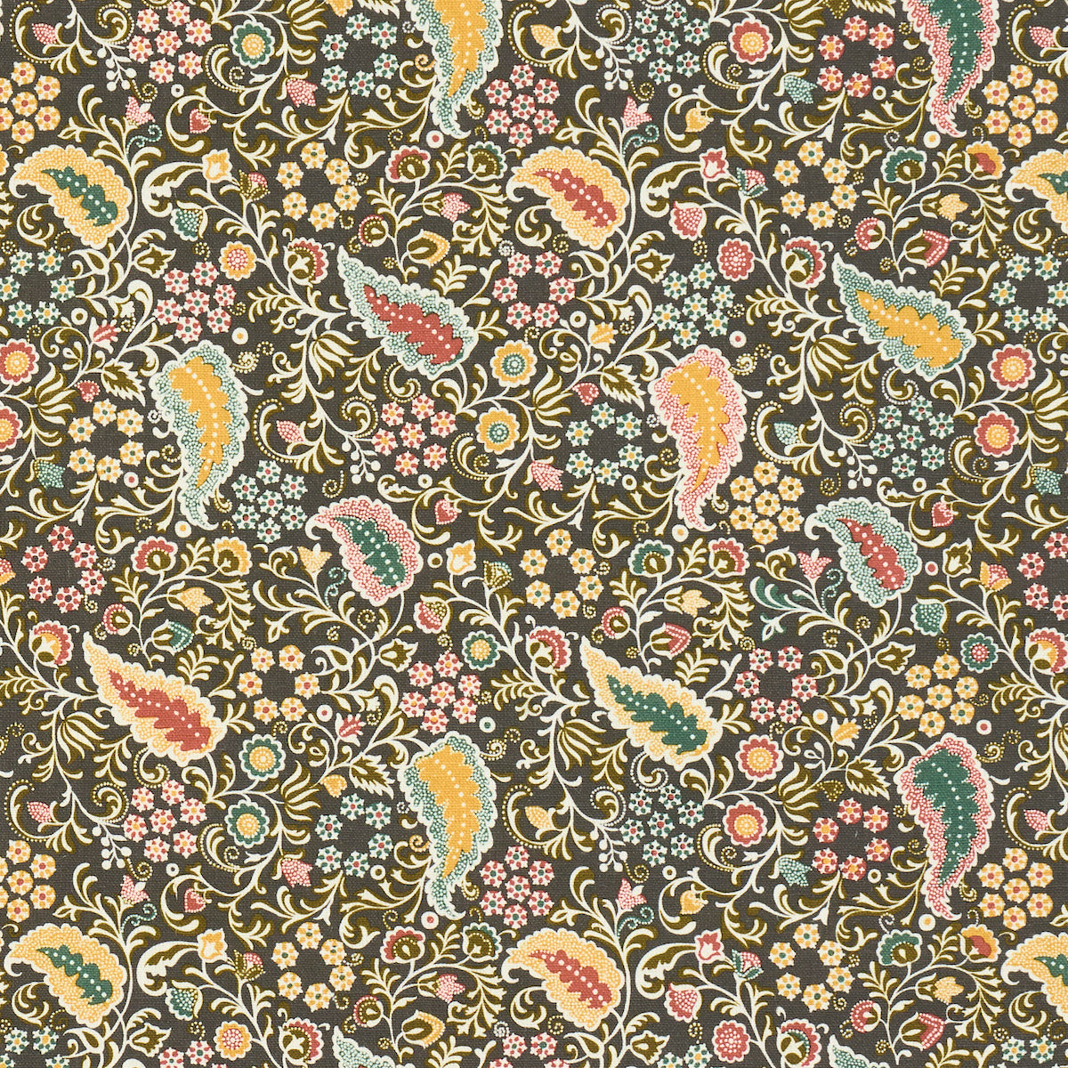 SCHUMACHER  ASHBURY PEGGY PAISLEY PRINTS PRINTS GRAPHITE   - 182430